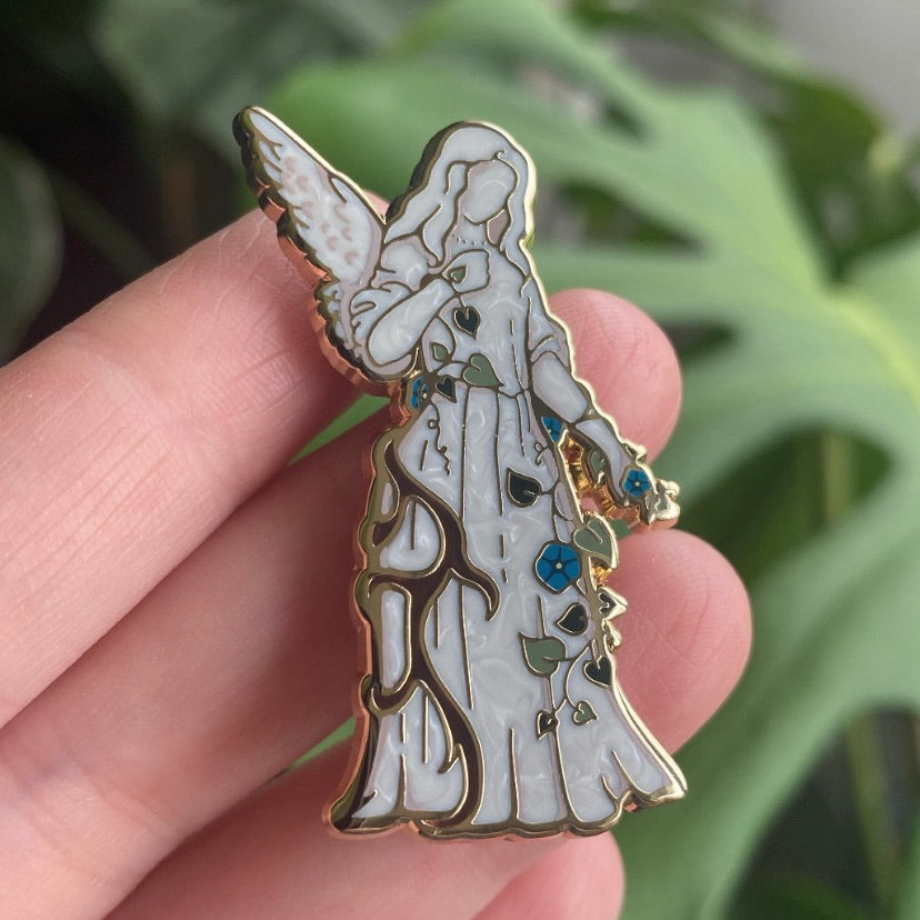 Morning Glory Angel Enamel Pin