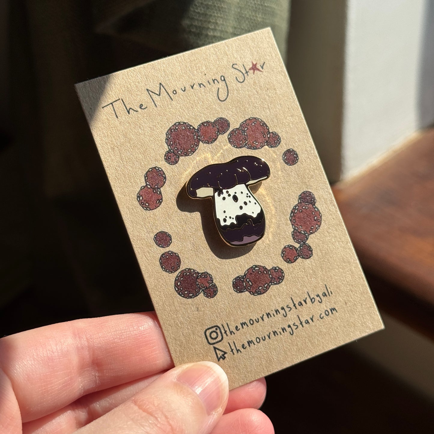 Black Velvet Bolet Enamel Pin