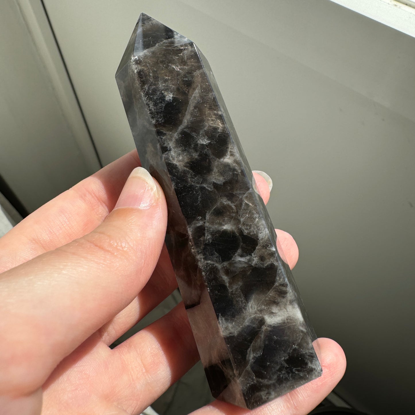 Black Rose Quartz Tower