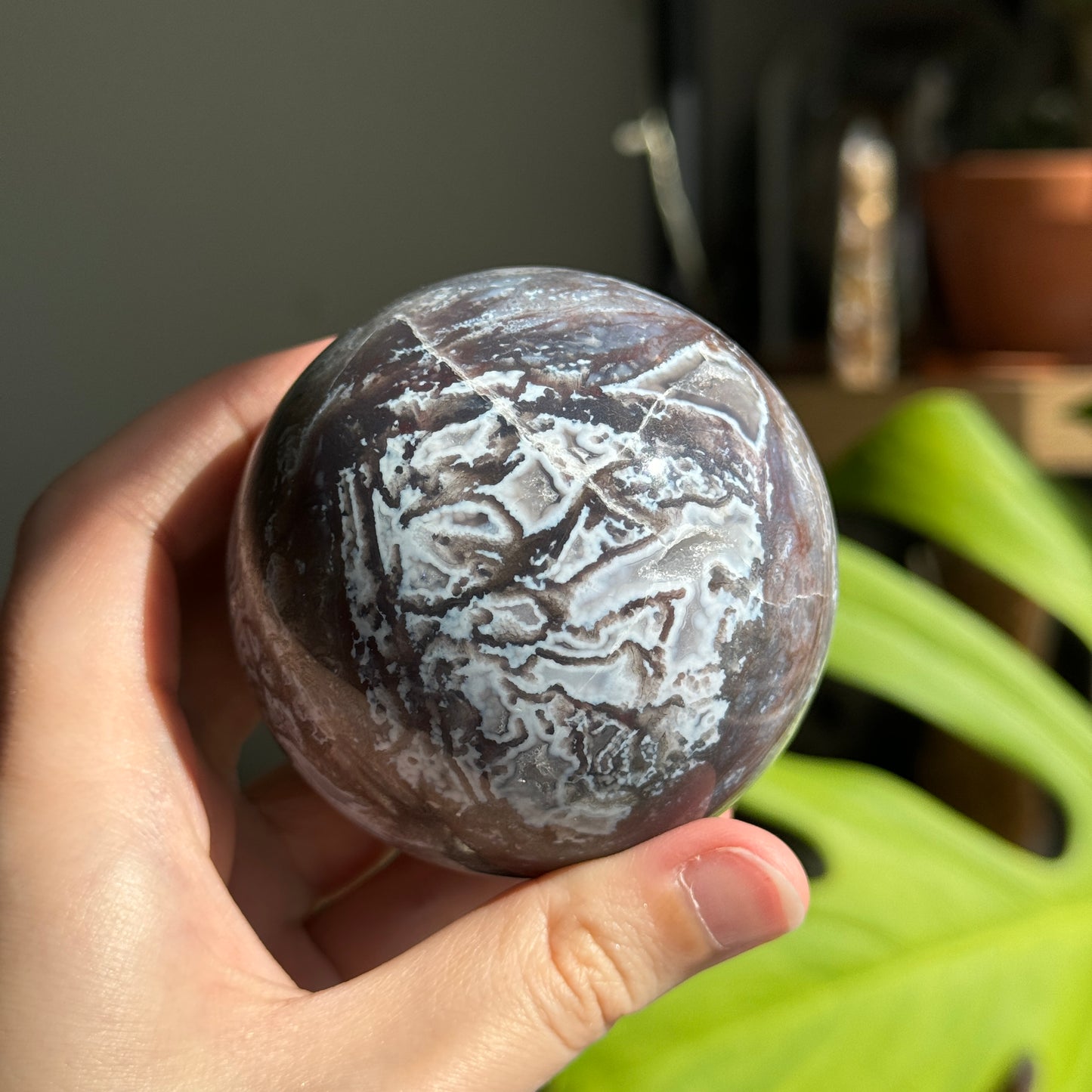Purple Moss Agate Sphere