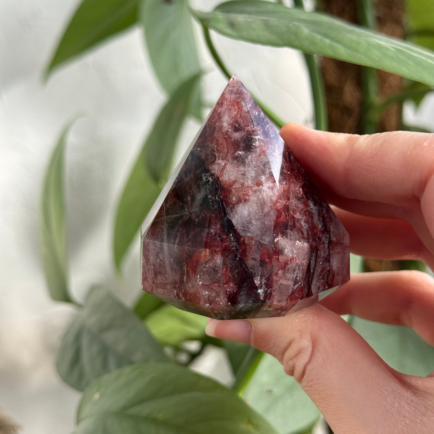 Fire Quartz Diamond Carving