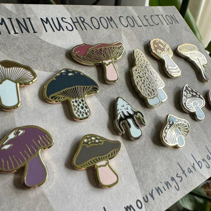 Mini Mushroom Collection Enamel Pin