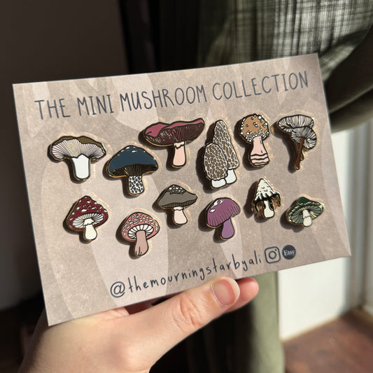 Mini Mushroom Collection Enamel Pin