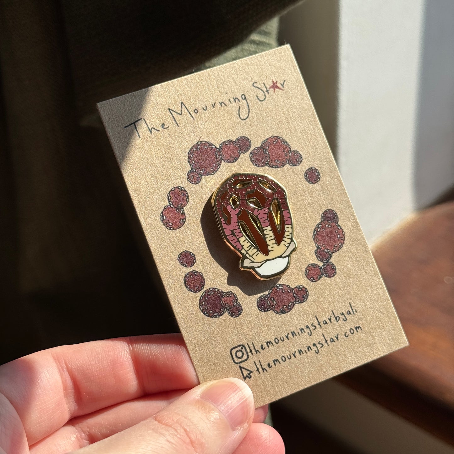 Red Basket Stinkhorn Enamel Pin