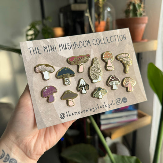 Mini Mushroom Collection Enamel Pin