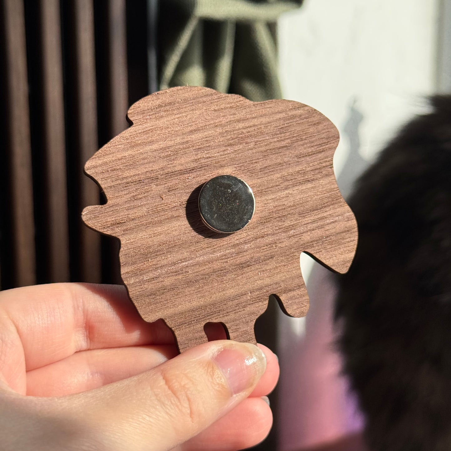 Fuchsia Wooden Magnet