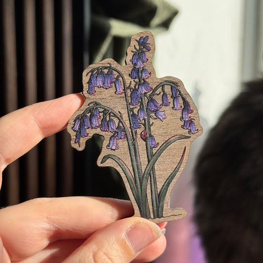 Bluebell Wooden Magnet