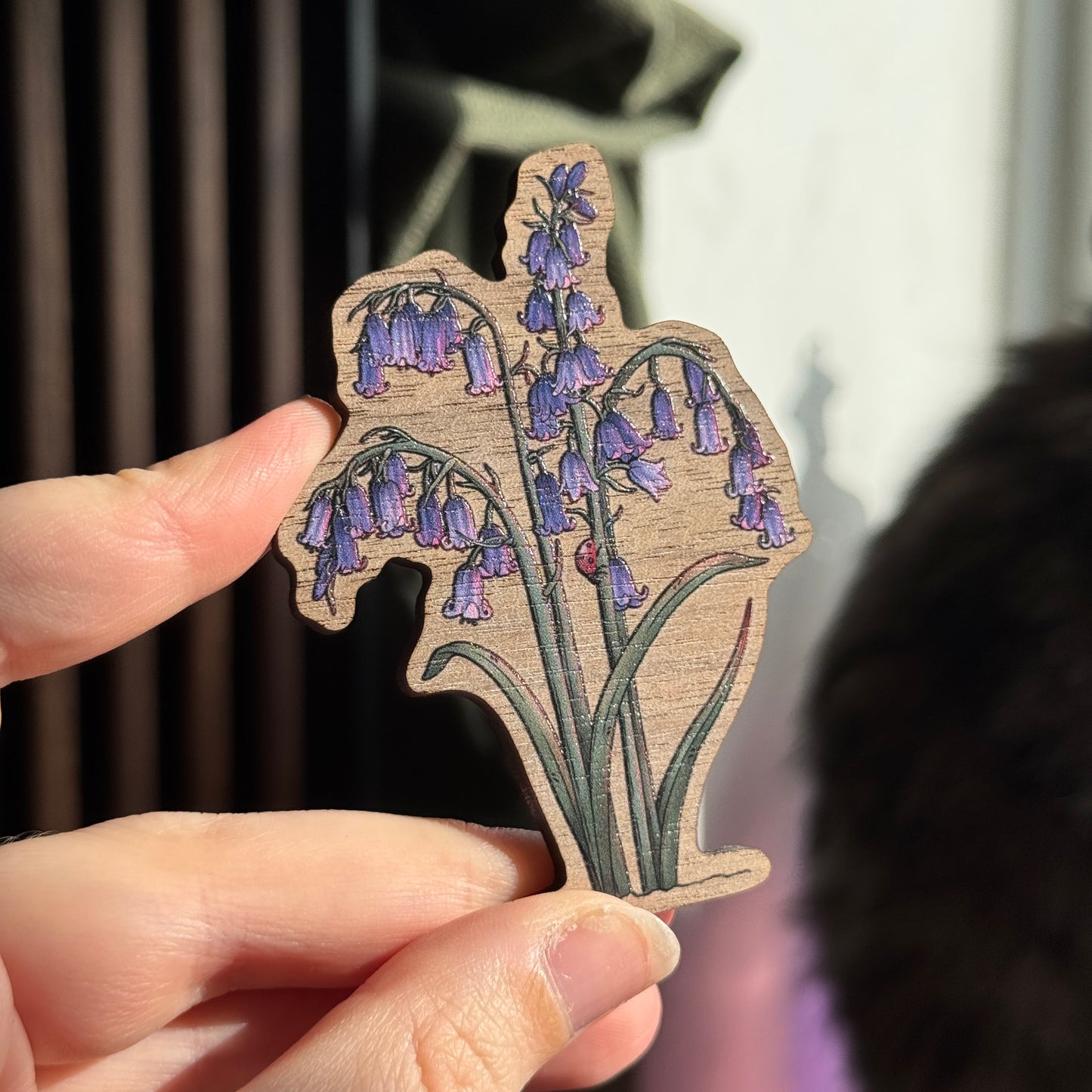 Bluebell Wooden Magnet