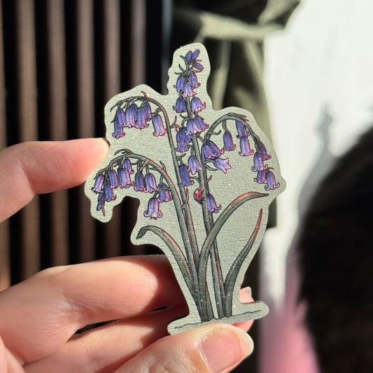 Bluebell Wooden Magnet