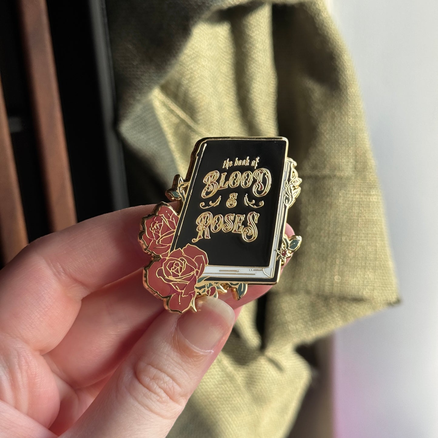 The Book of Blood & Roses Enamel Pin