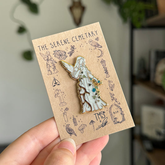 Morning Glory Angel Enamel Pin