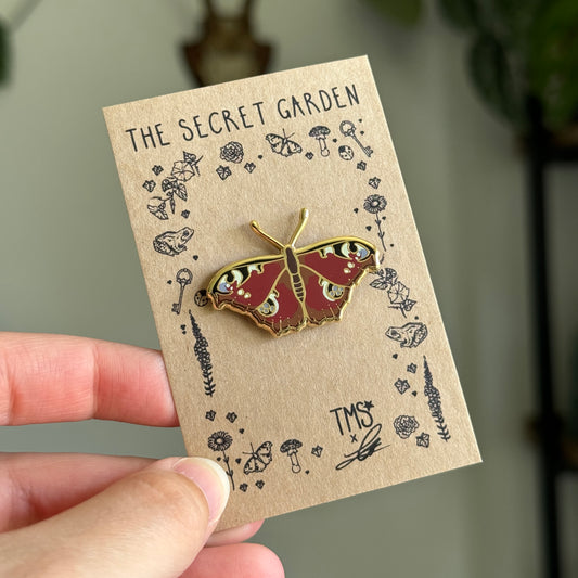 Peacock Butterfly Enamel Pin