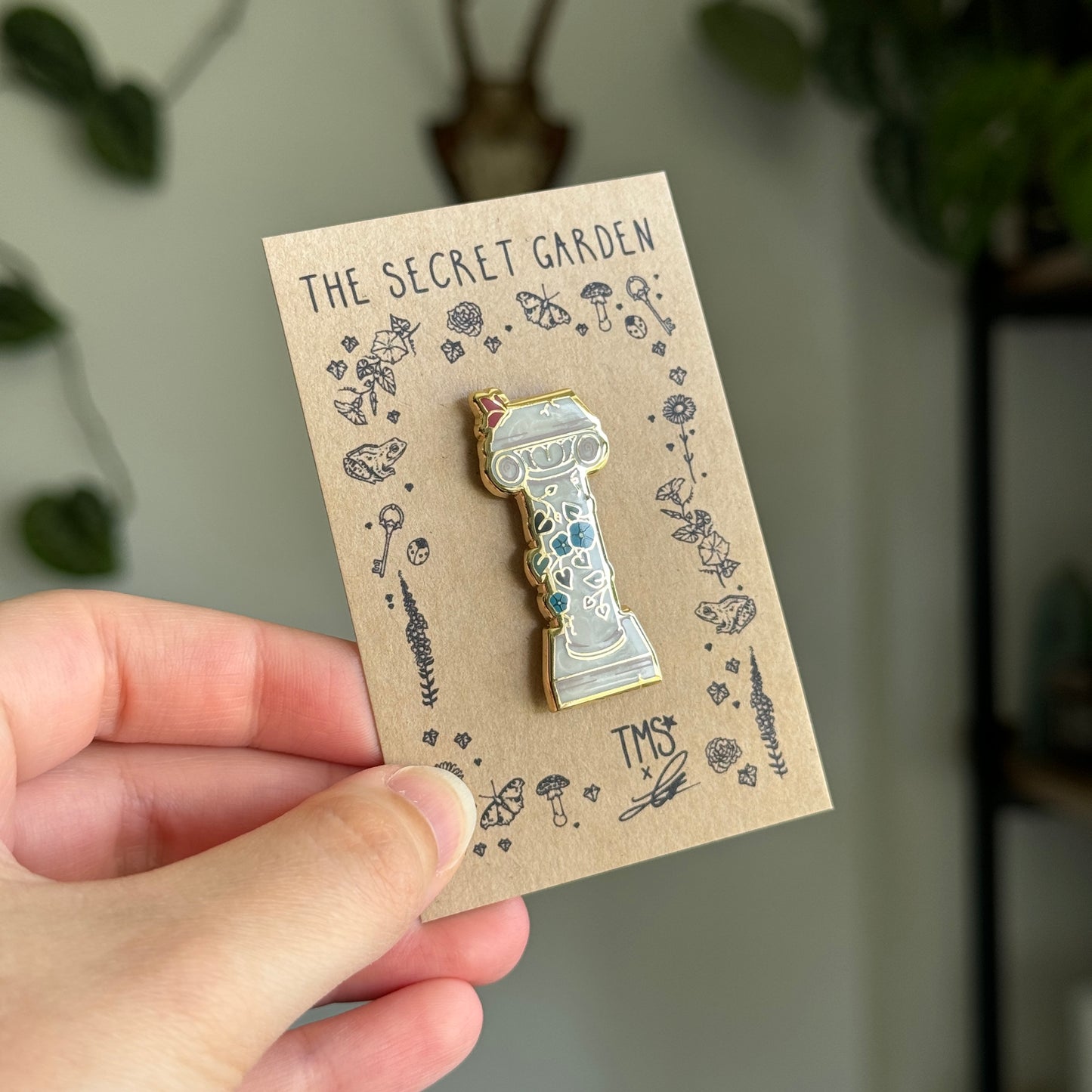 Garden Pillar Enamel Pin