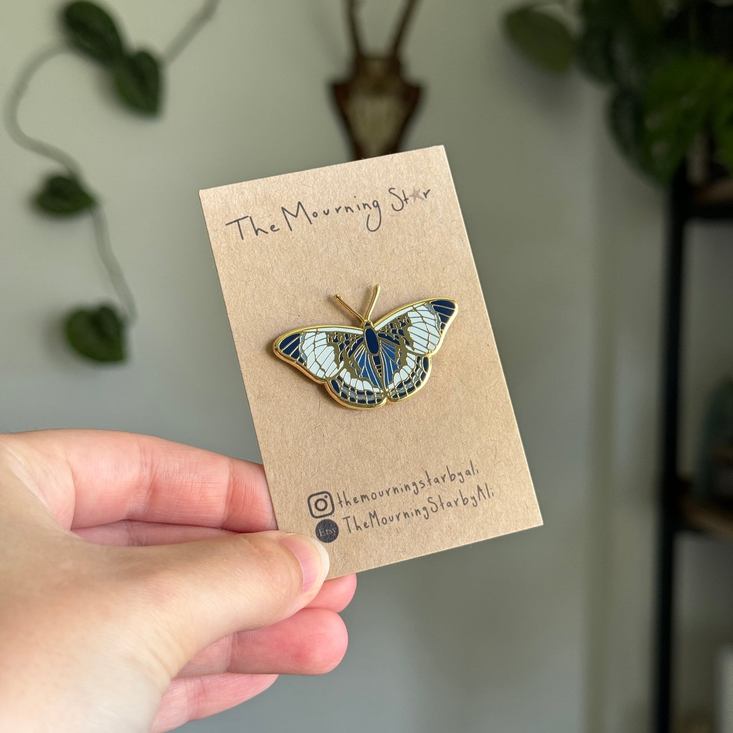 Red Flasher Butterfly Enamel Pin