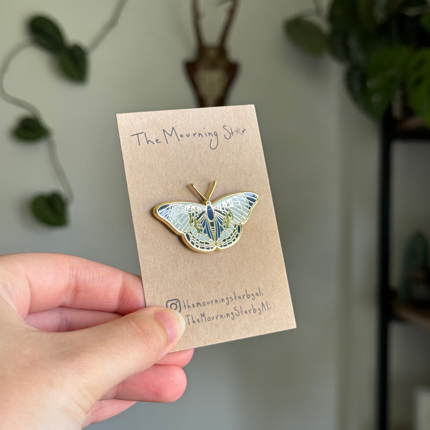 Red Flasher Butterfly Enamel Pin