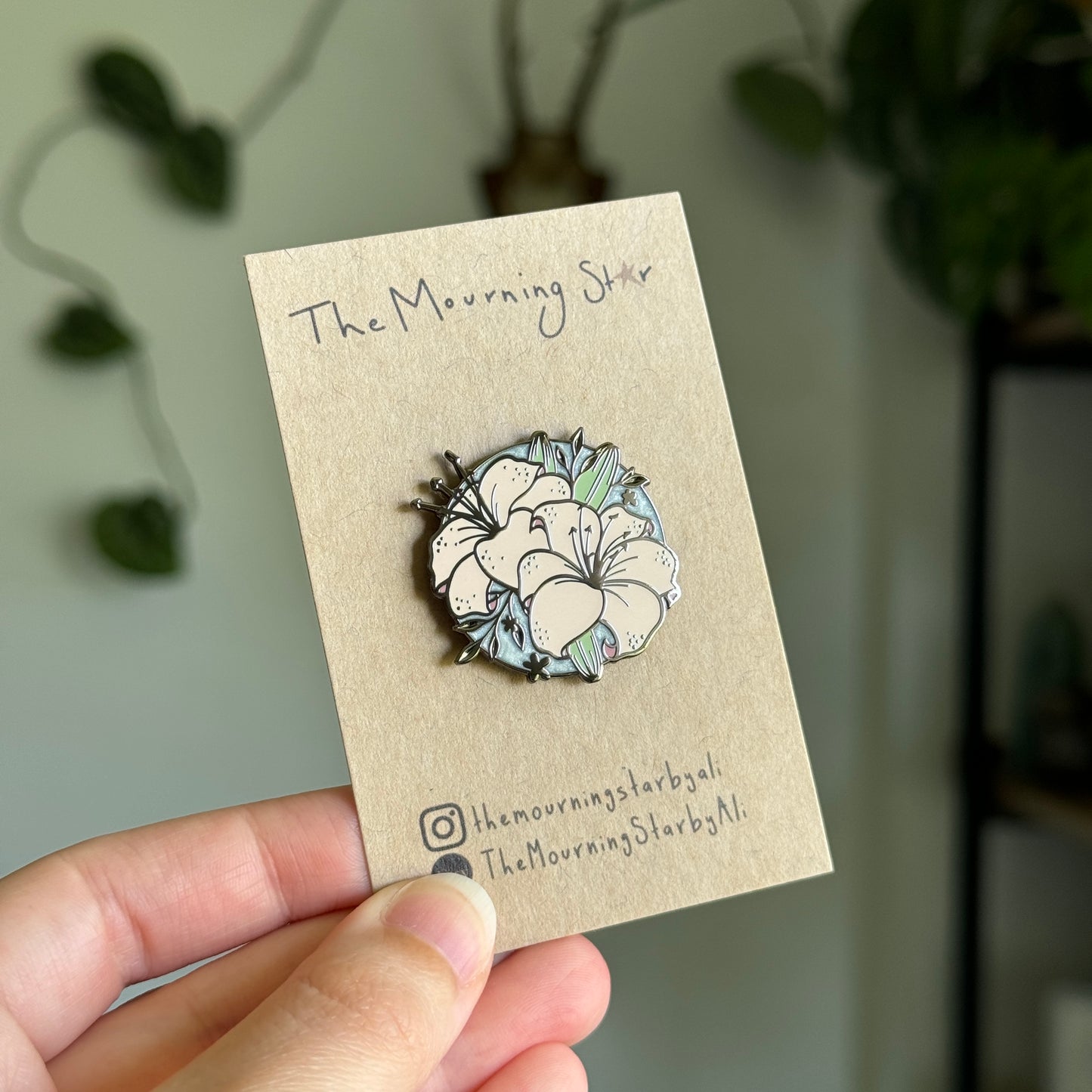 Pearlescent Lily Enamel Pin