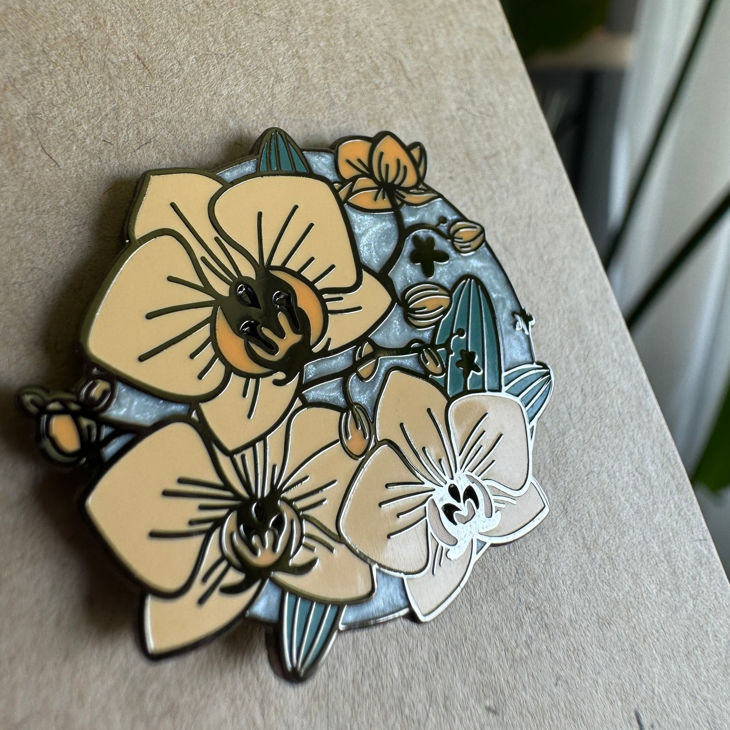 Pearlescent Orchid Enamel Pin