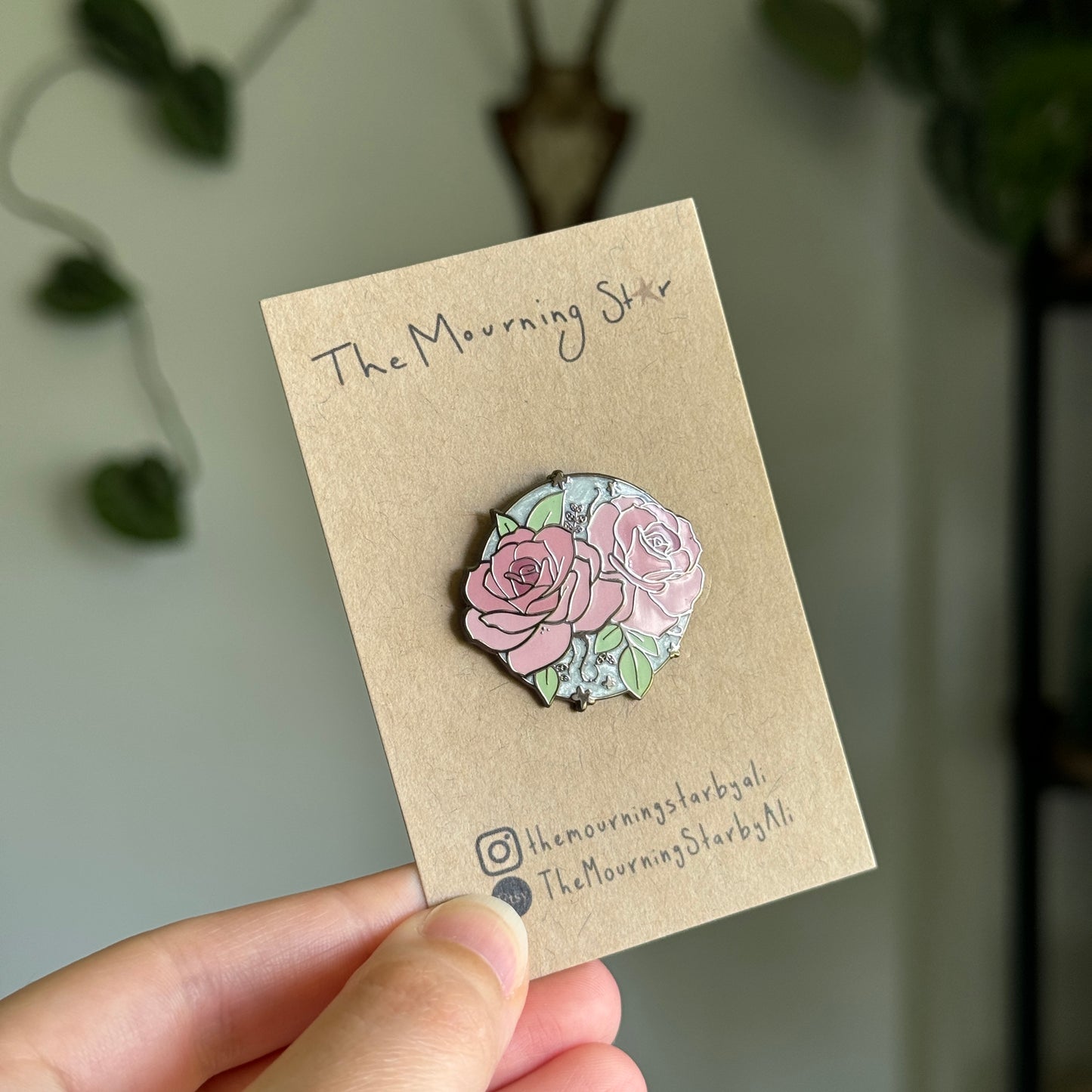 Pearlescent Roses Enamel Pin