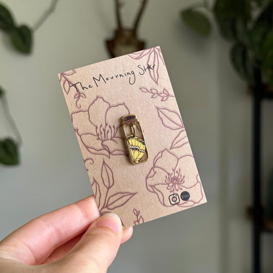 Butterfly Wing Vial Enamel Pin