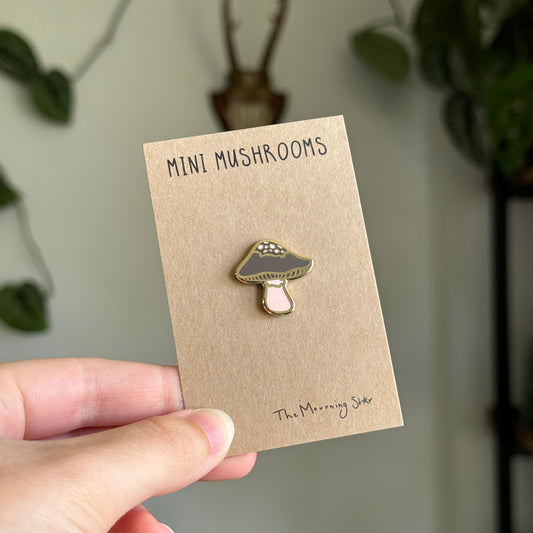 Panther Cap Mushroom Enamel Pin