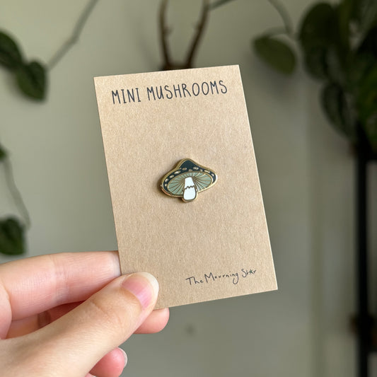 Green Amanita Enamel Pin