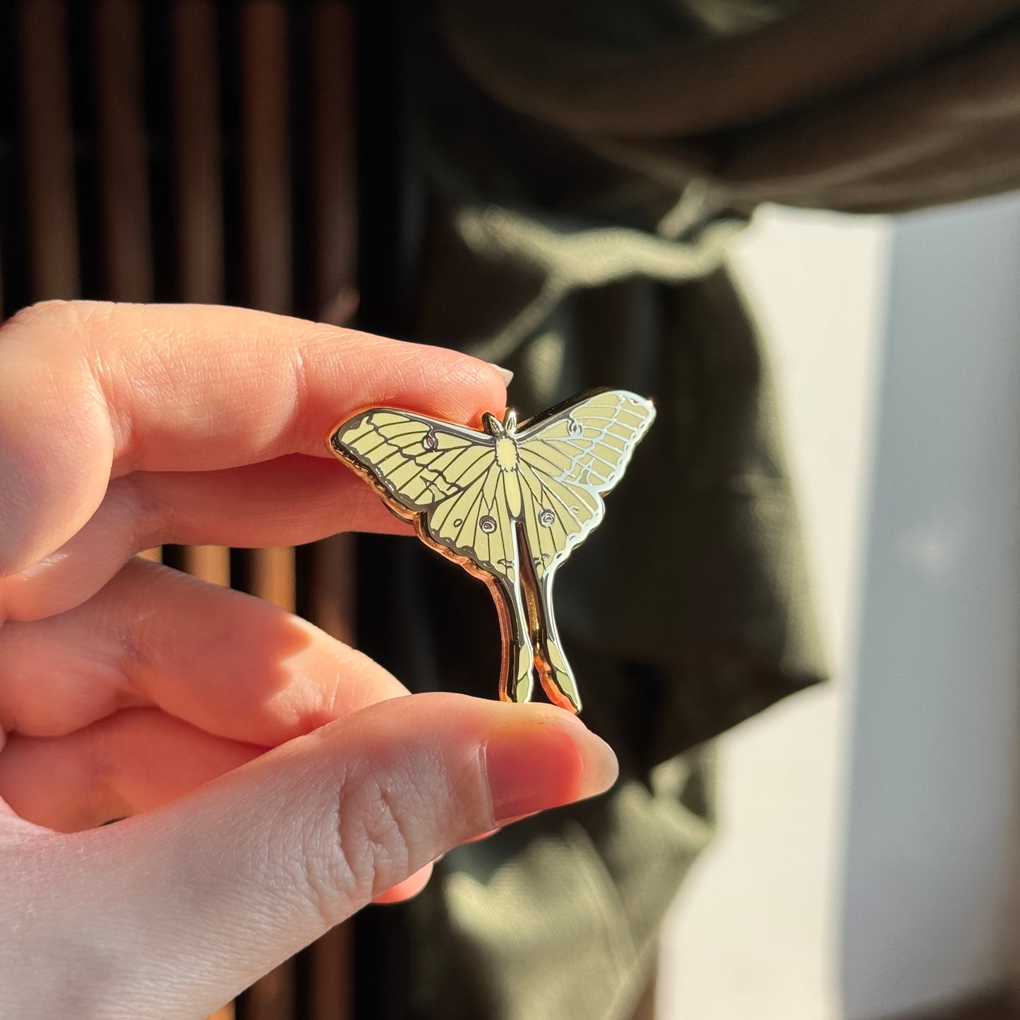 Luna Moth Enamel Pin