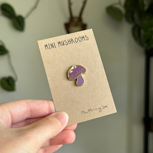 Purple Cortinarius Enamel Pin