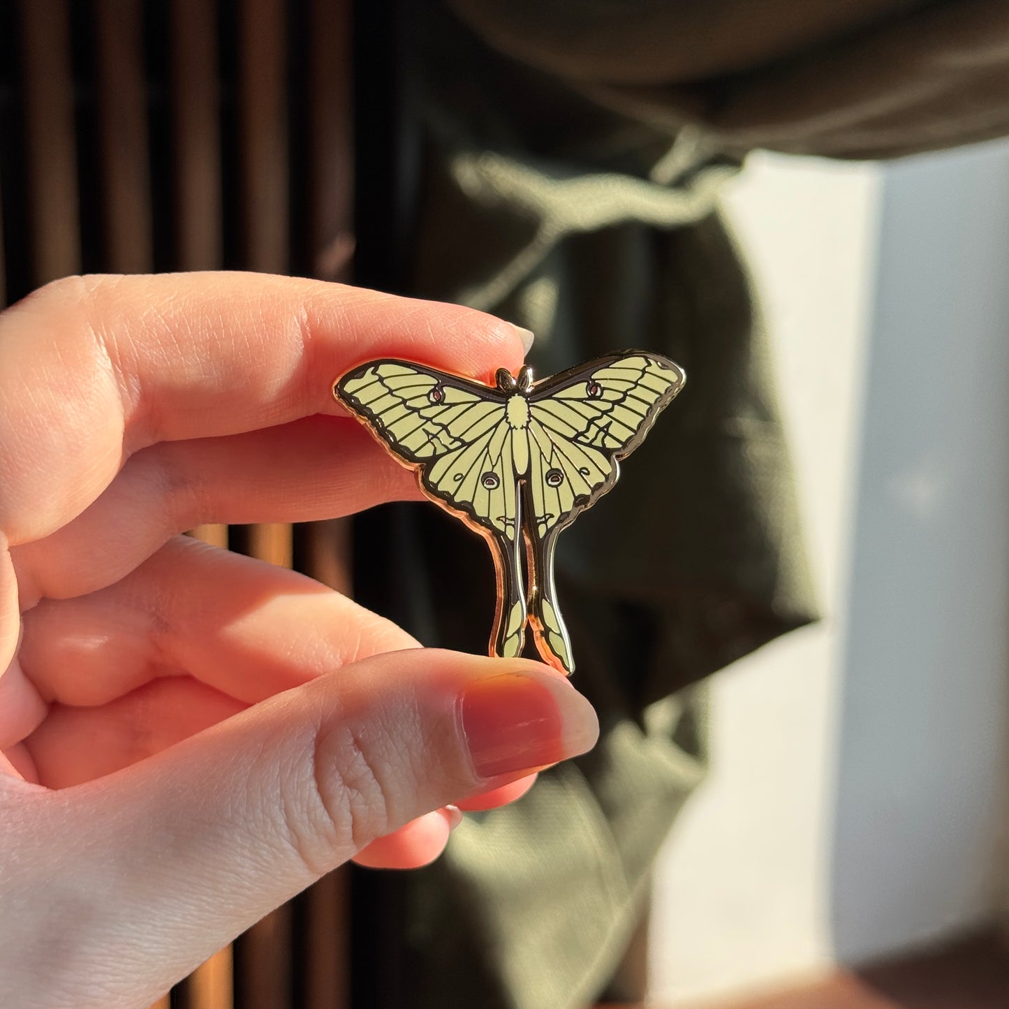 Luna Moth Enamel Pin