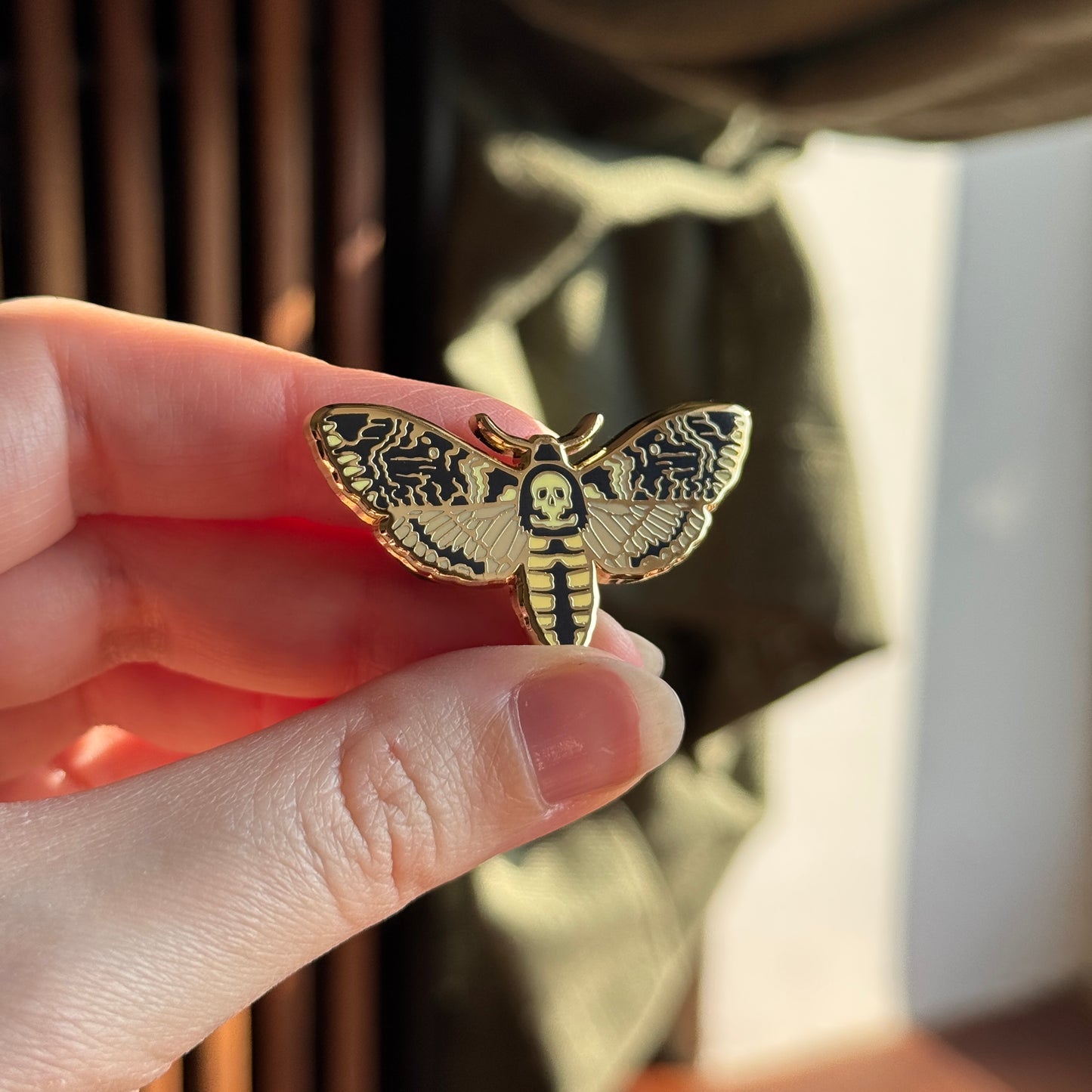Deaths Head Hawkmoth Enamel Pin
