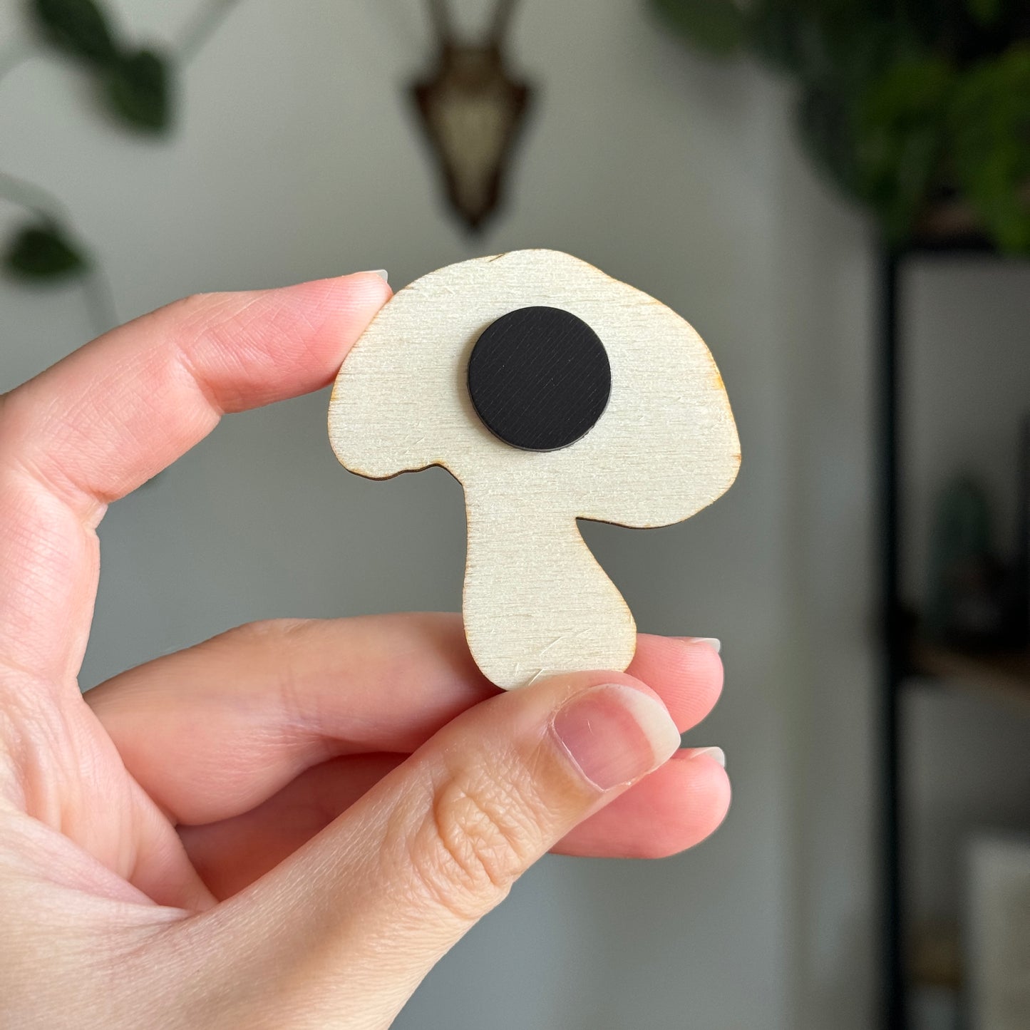 Purple Cortinarius Wooden Magnet