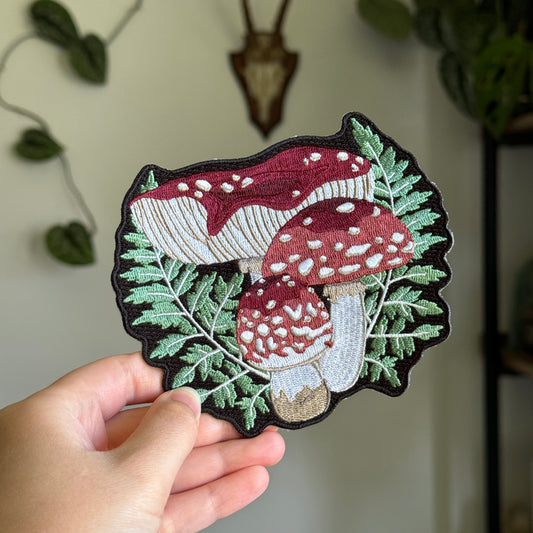 Fly Agaric Embroidered Iron-On Patch