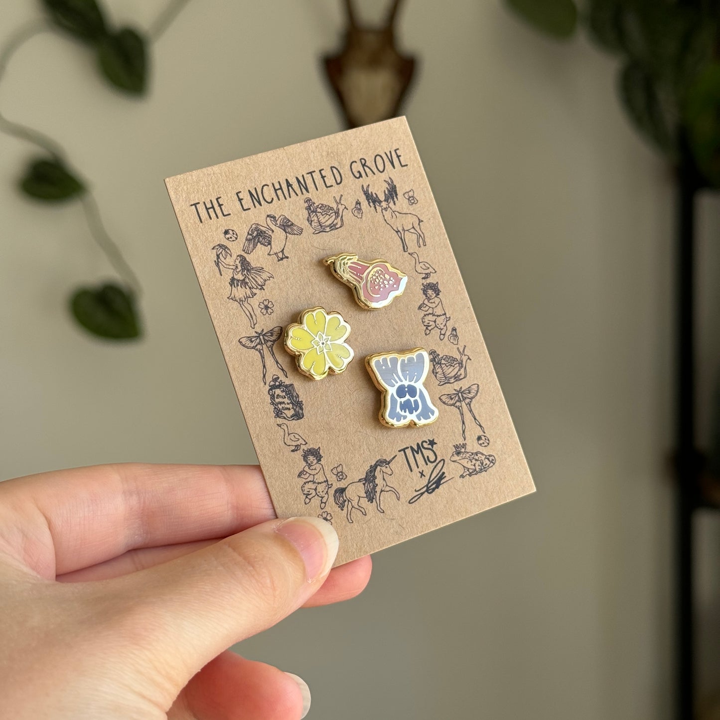 Mini Flower Trio Enamel Pin