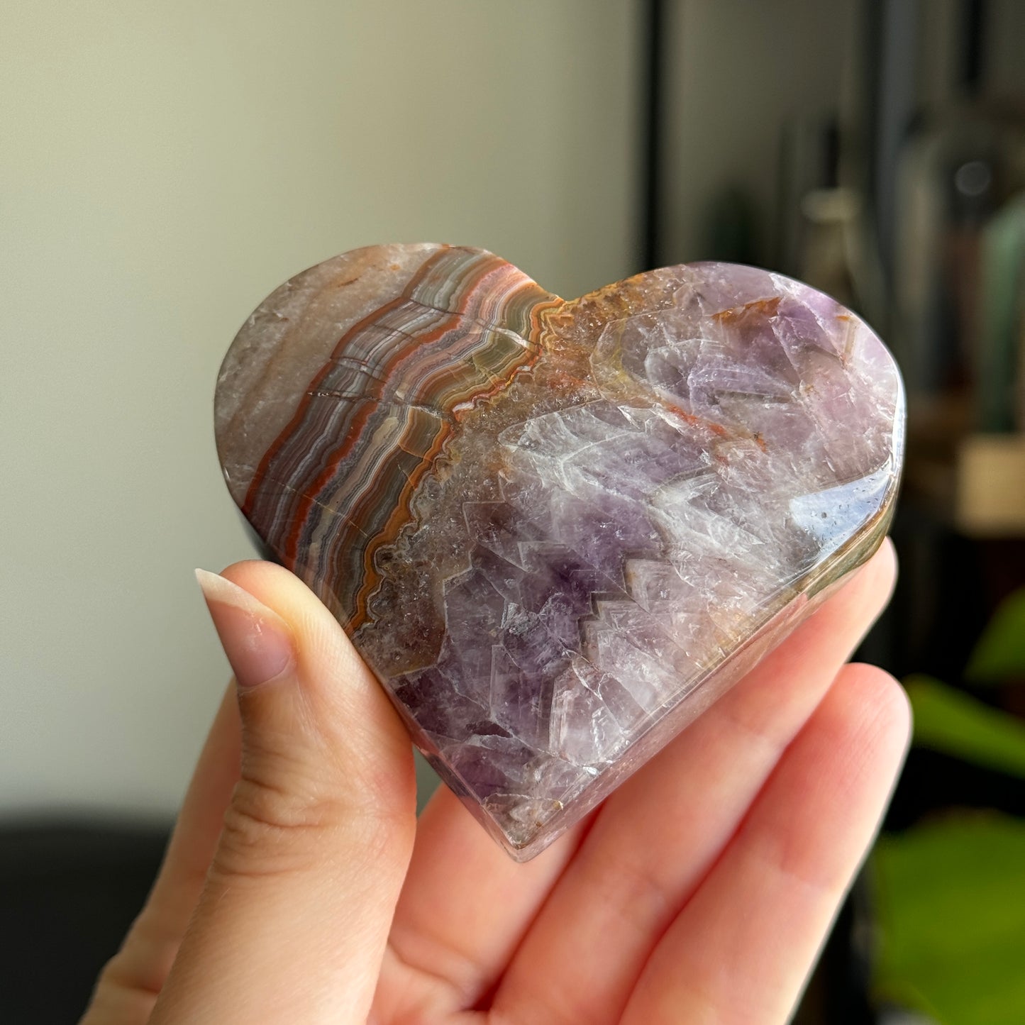 Mexican Amethyst Agate Hearts