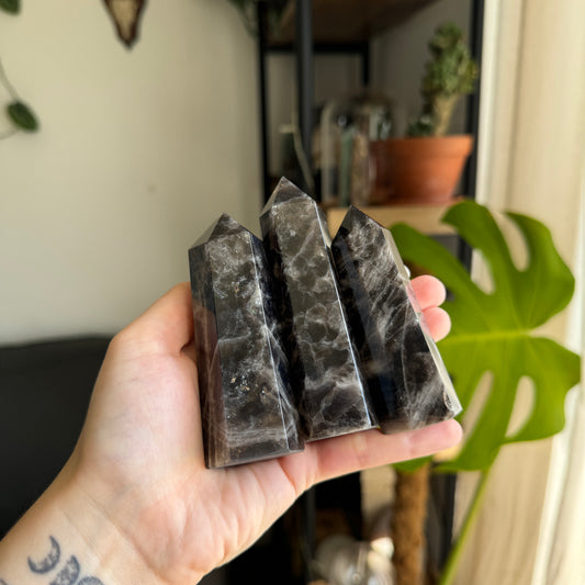 Black Rose Quartz Tower