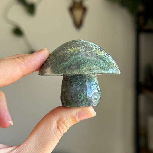 Moss Agate Mushroom