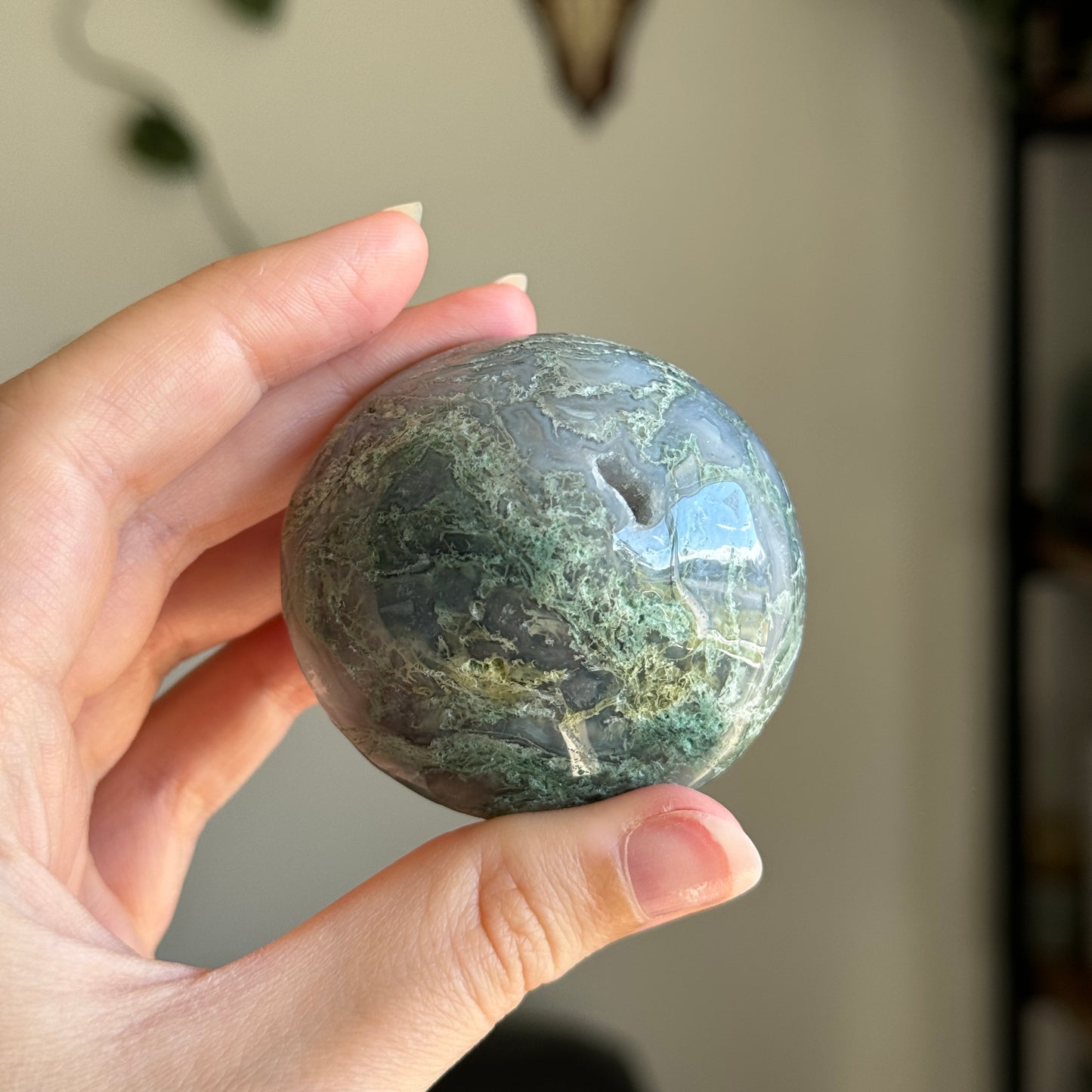 Moss Agate Mushroom