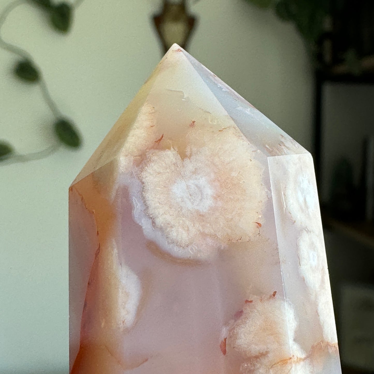 Carnelian Flower Agate Tower