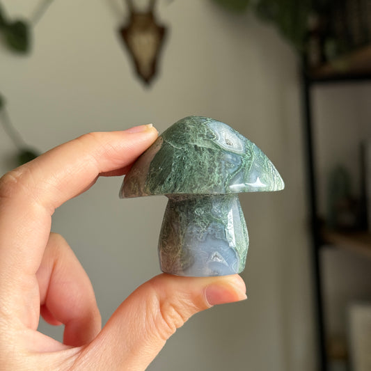 Moss Agate Mushroom