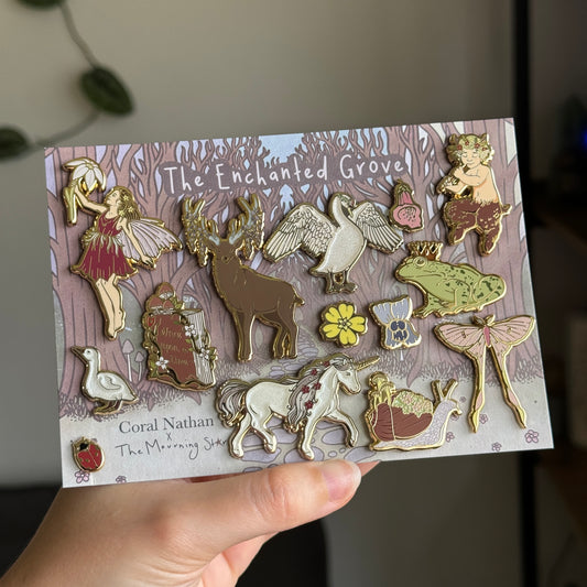 The Enchanted Grove Enamel Pin Set