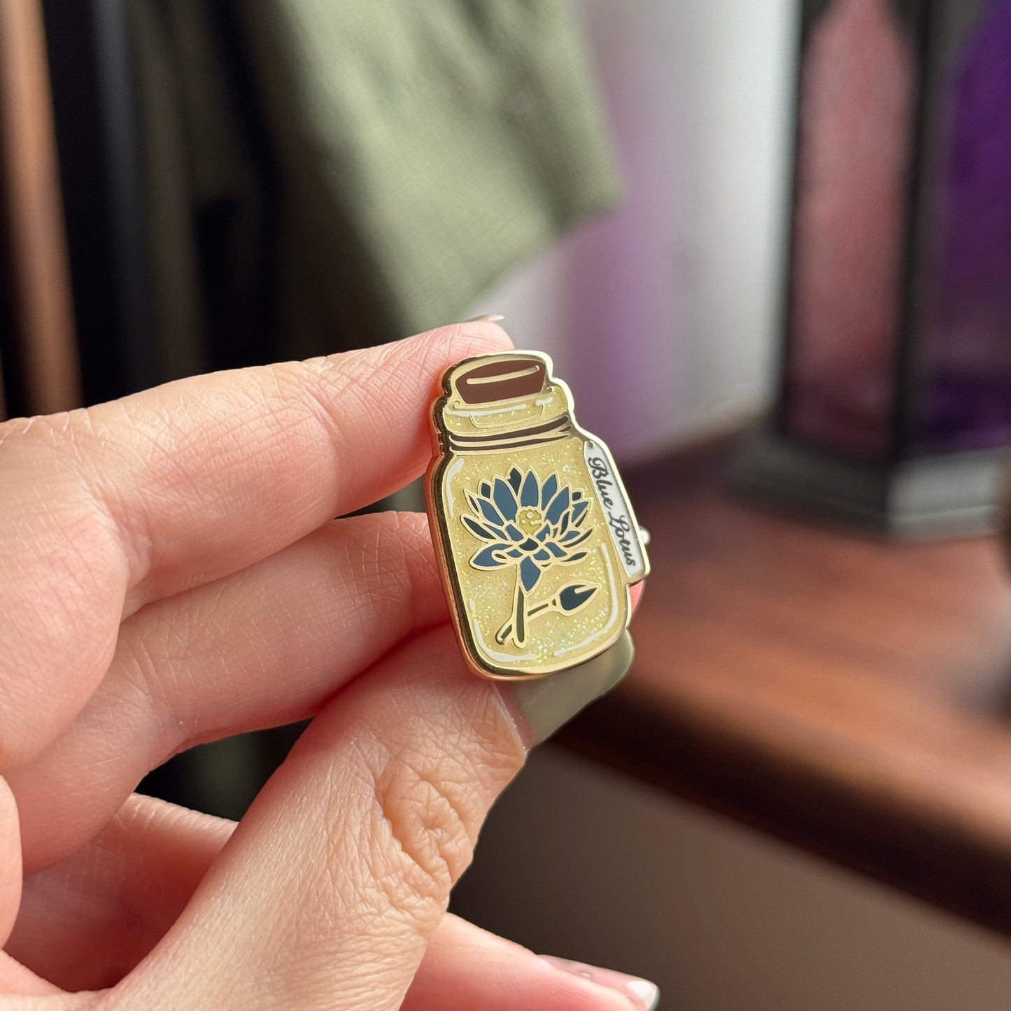 Blue Lotus Extract Jar Enamel Pin