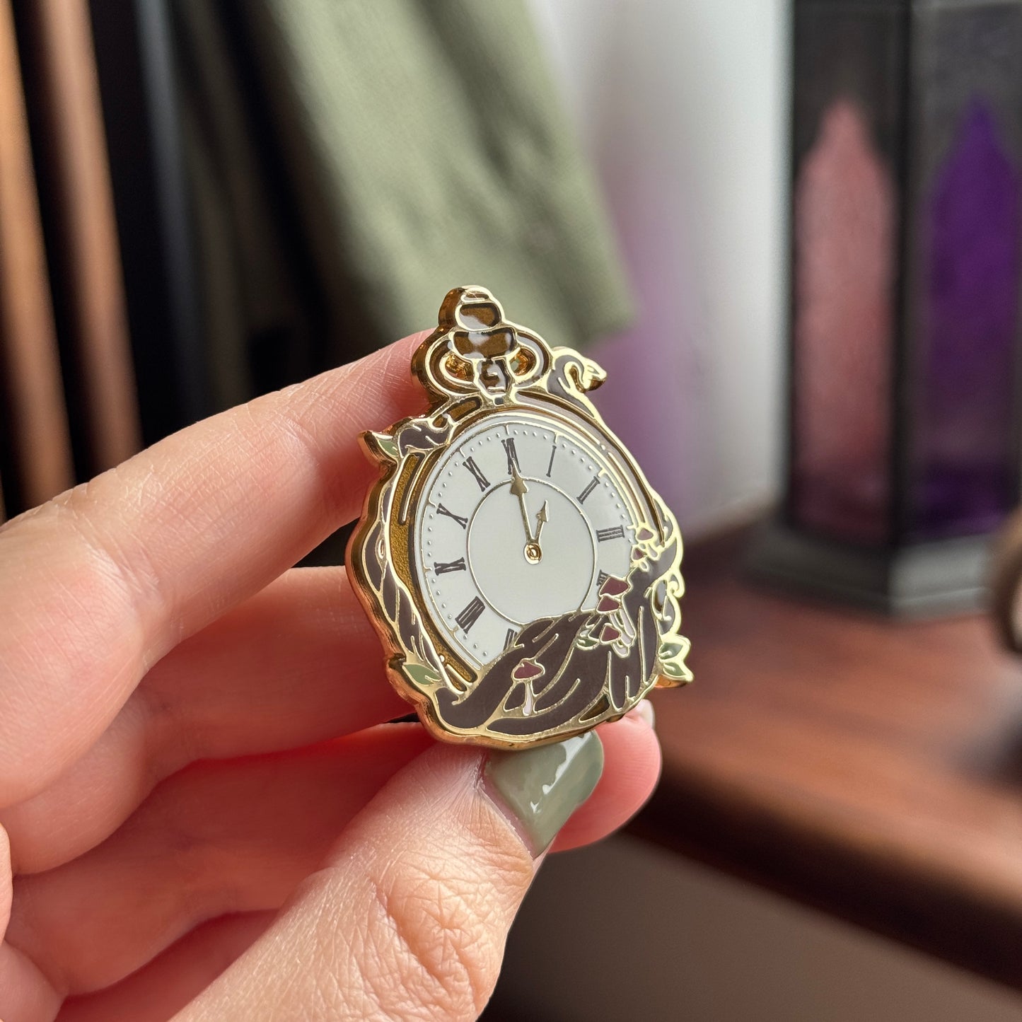 Lost Time Pocket Watch Enamel Pin