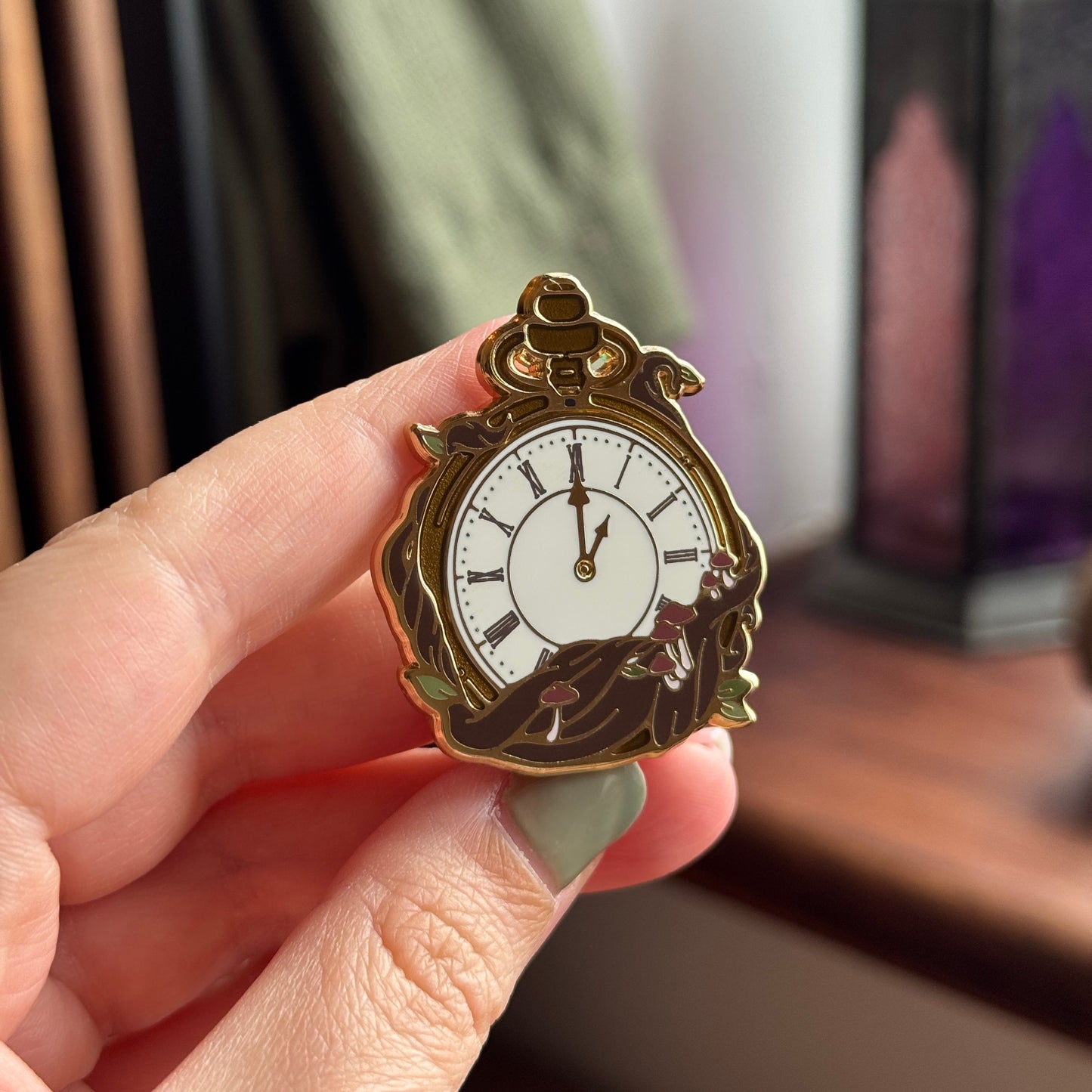 Lost Time Pocket Watch Enamel Pin