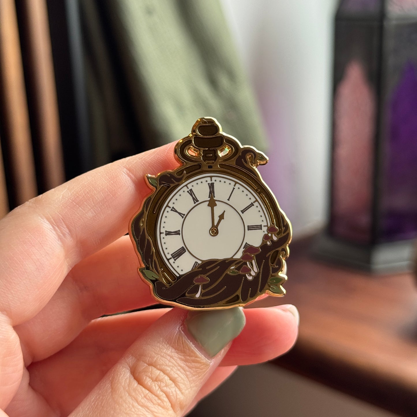 Lost Time Pocket Watch Enamel Pin