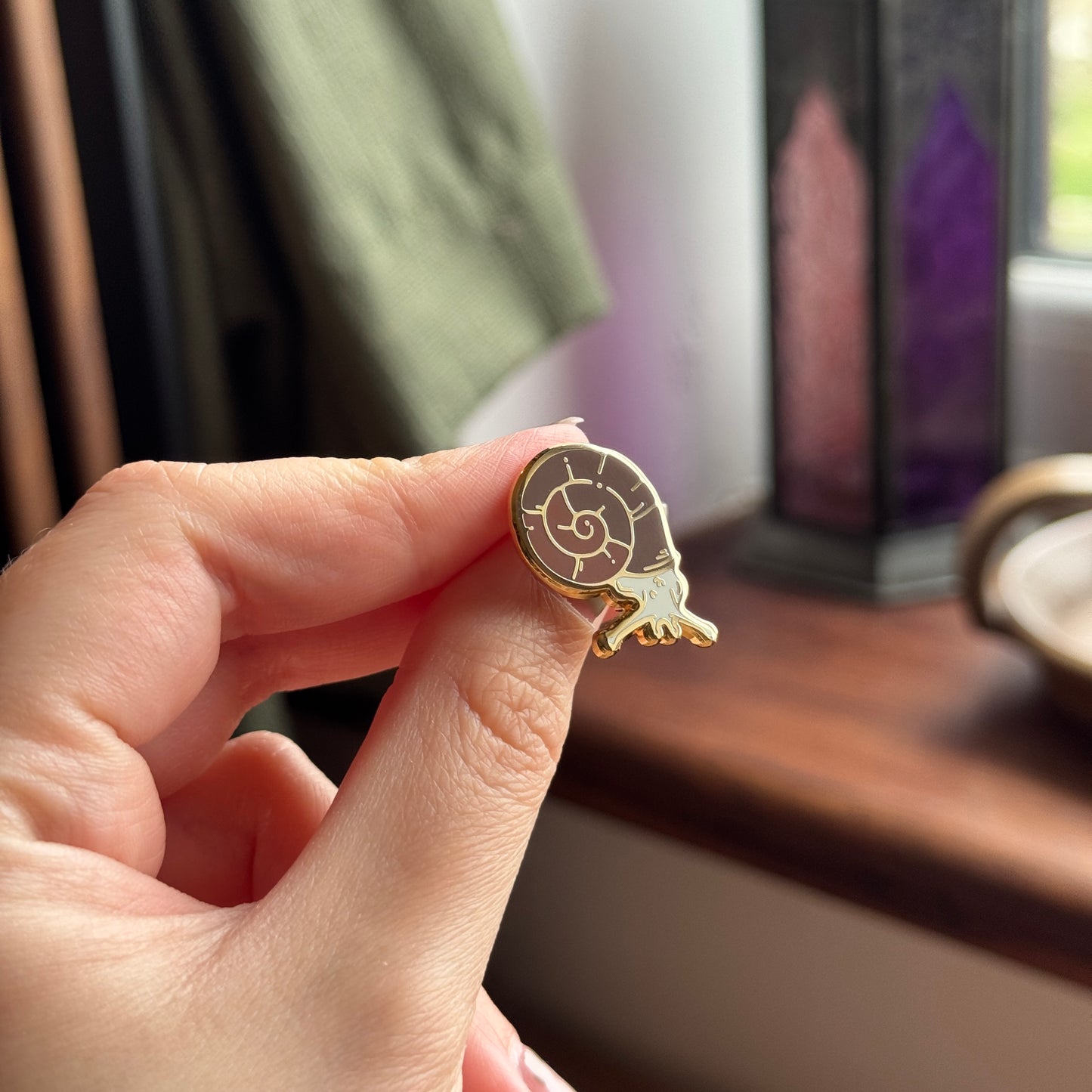Garden Snail Enamel Pin