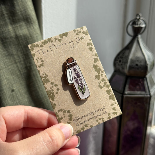 Lavender Essence Jar Enamel Pin