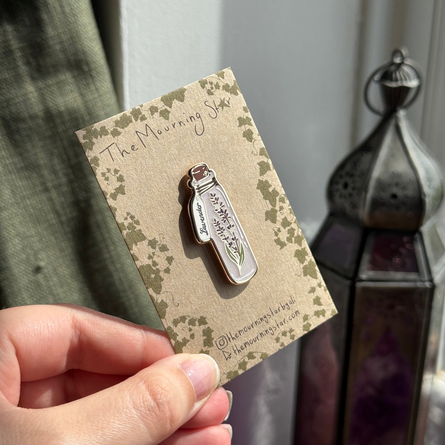 Lavender Essence Jar Enamel Pin