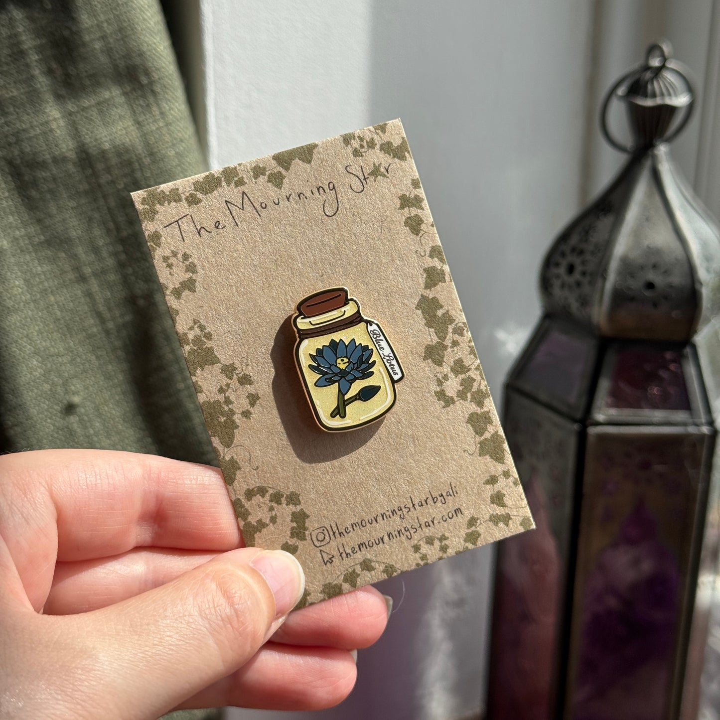 Blue Lotus Extract Jar Enamel Pin
