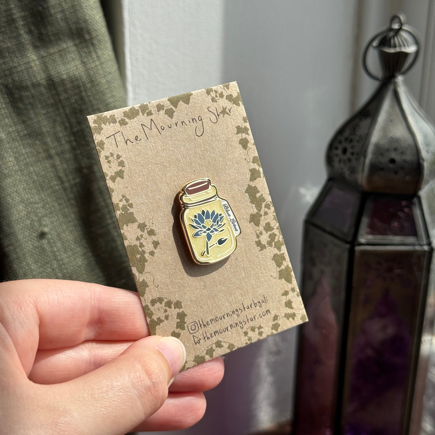 Blue Lotus Extract Jar Enamel Pin