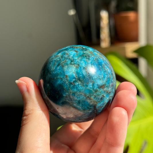 Blue Apatite Sphere