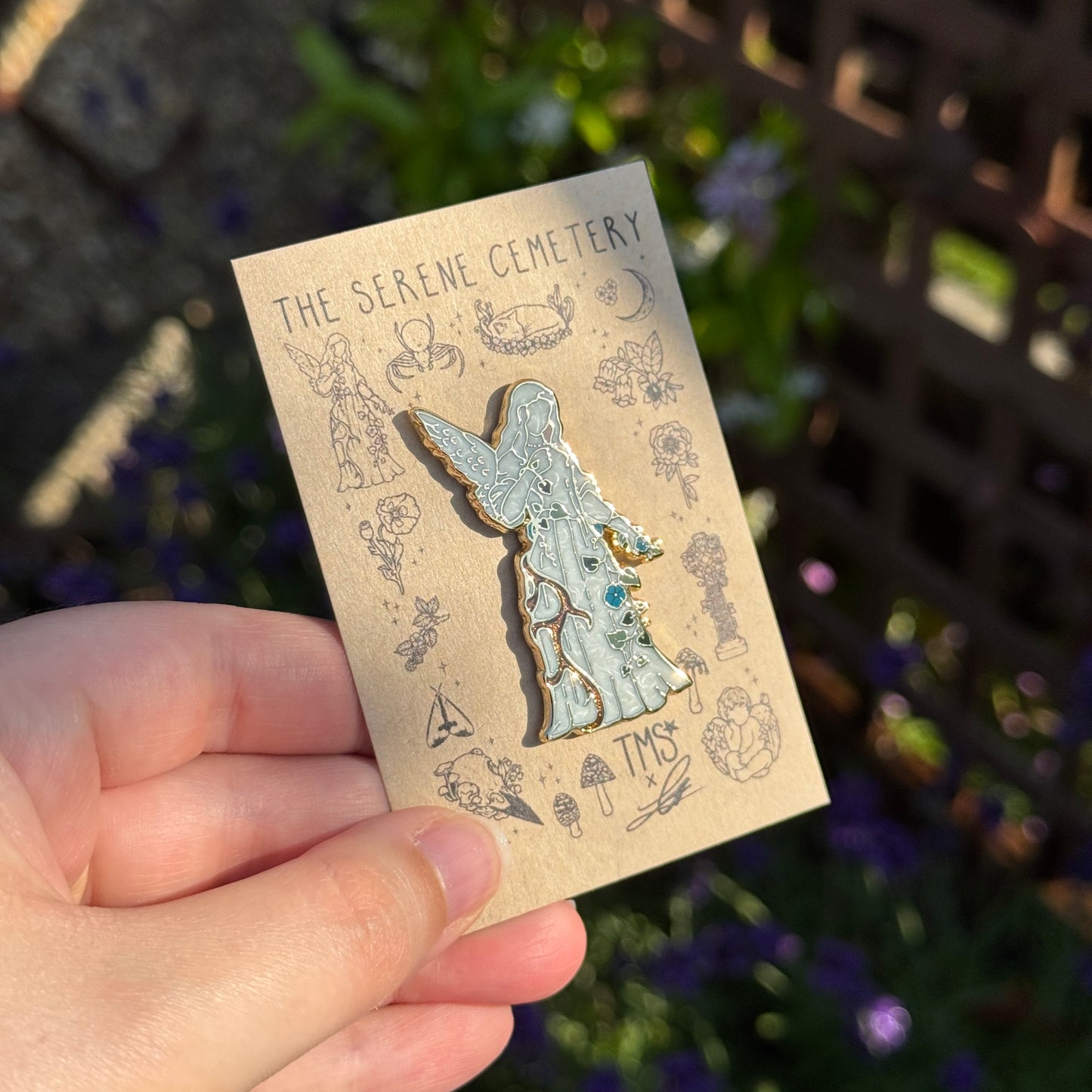 Morning Glory Angel Enamel Pin